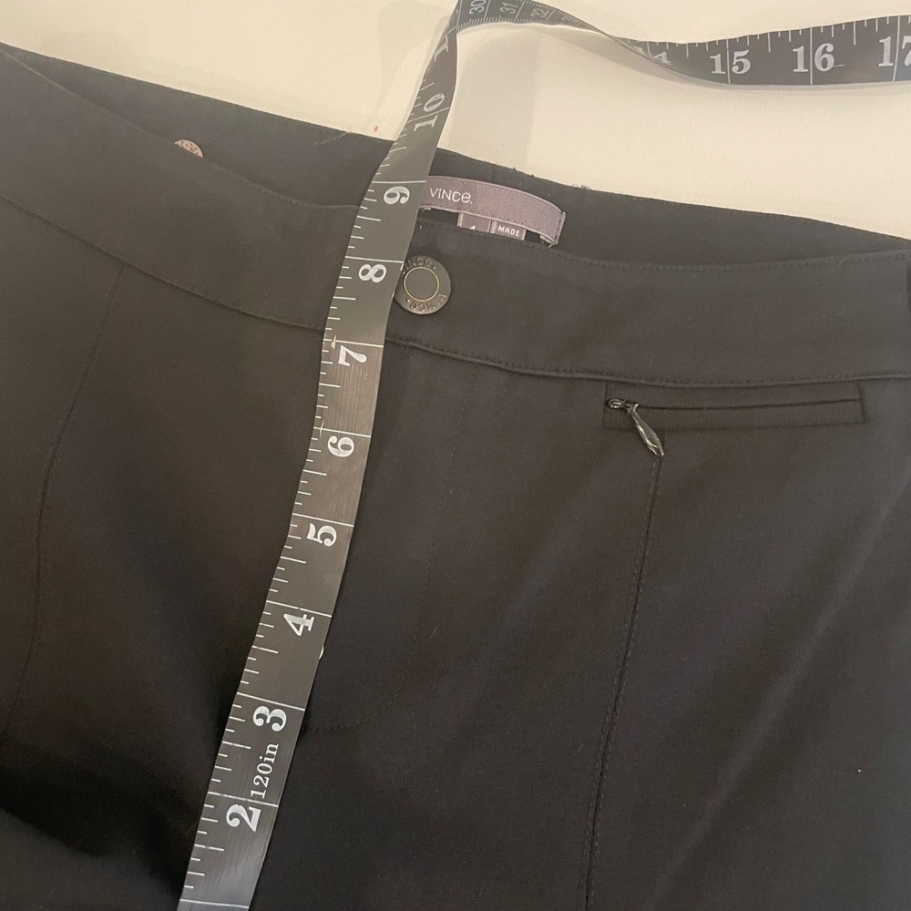 Vince Womens Black Equestrian Skinny Pants Italian Fabric Riding Trousers Size 4 - Picture 8 of 10